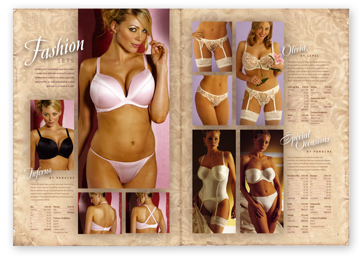 Bella Lusso lingerie catalogue design