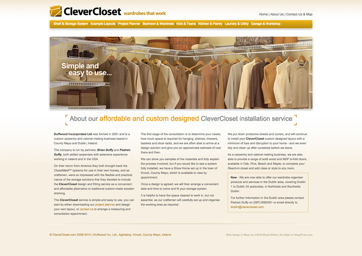 CleverCloset website design 10