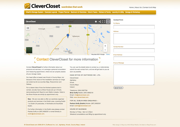 CleverCloset web design 11