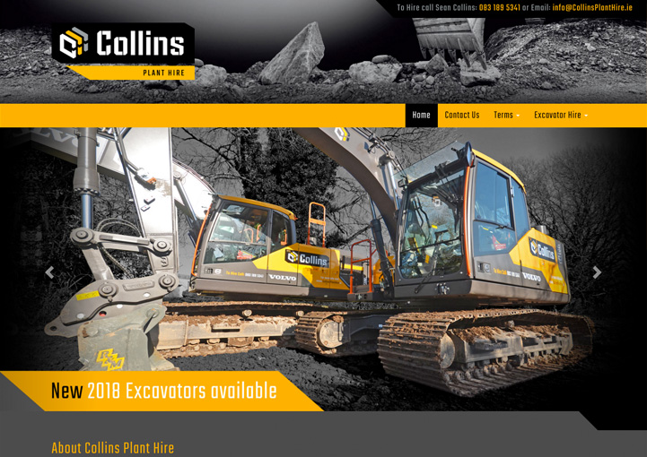 CollinsPlantHire.ie website