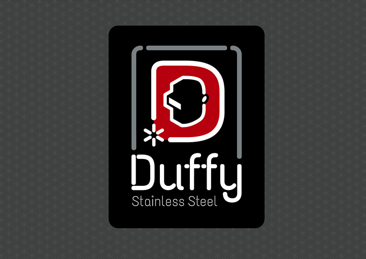 Duffy Stainless Steel logo design vertical