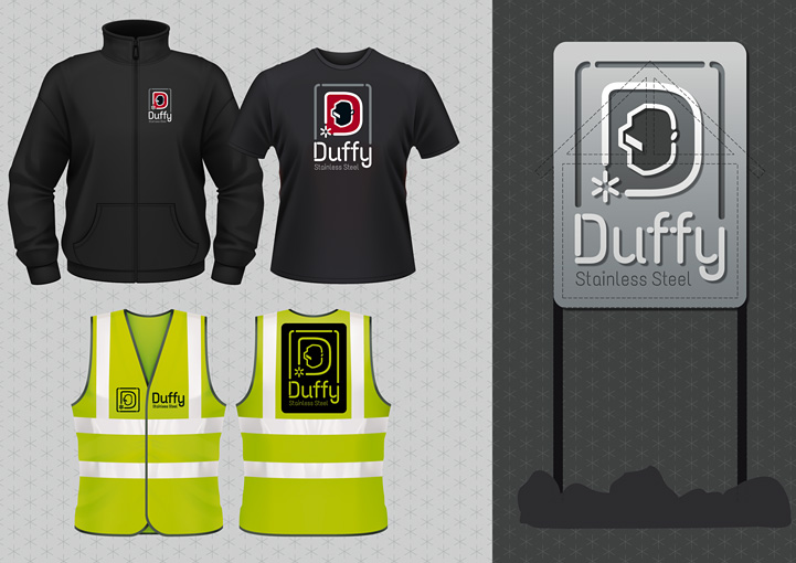 Duffy Stainless Steel logo applications