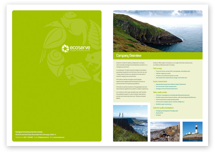 EcoServe brochure design layout 1