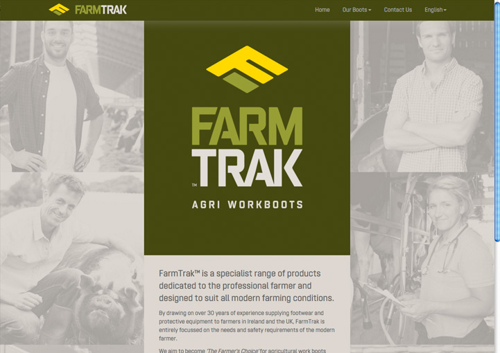FarmTrak Boots website design 1