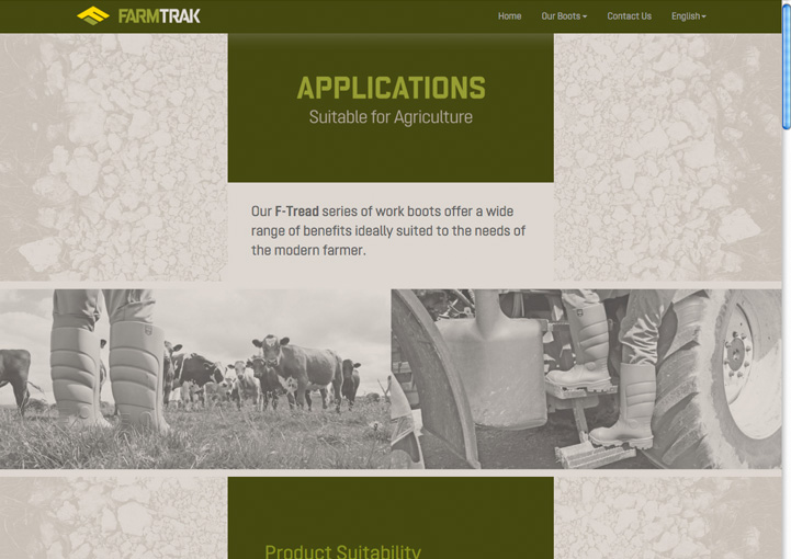FarmTrak Boots website design 3