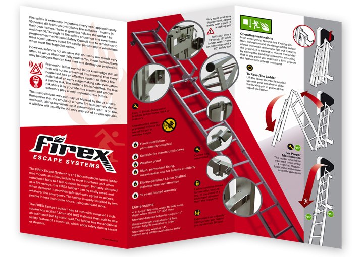Firex DL brochure design back