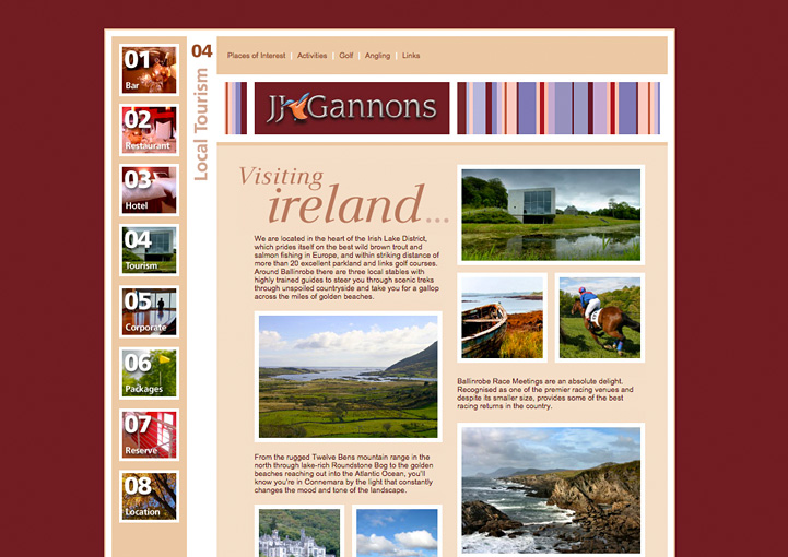 JJ Gannons Hotel web design 5