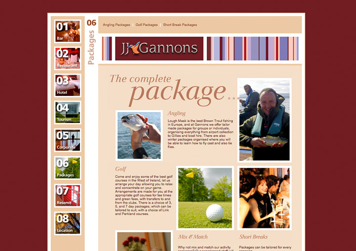 JJ Gannons Hotel website design 7