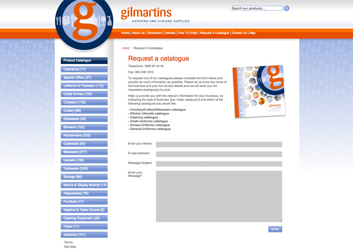 Gilmartins web shop design 9