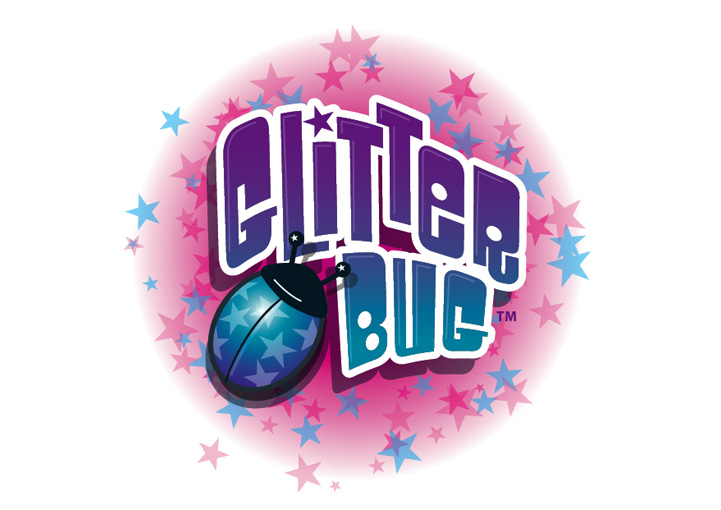 Glitterbug logo design for girls