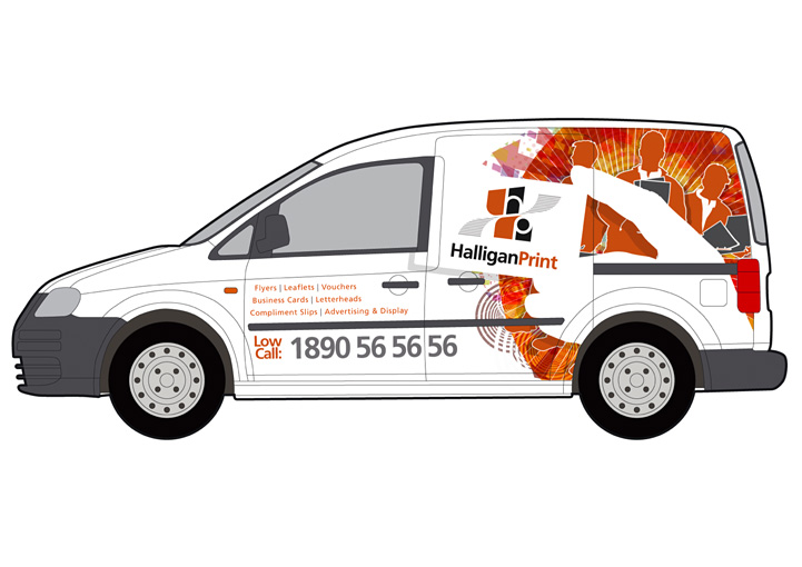 Halligan Print vehicle graphics design left