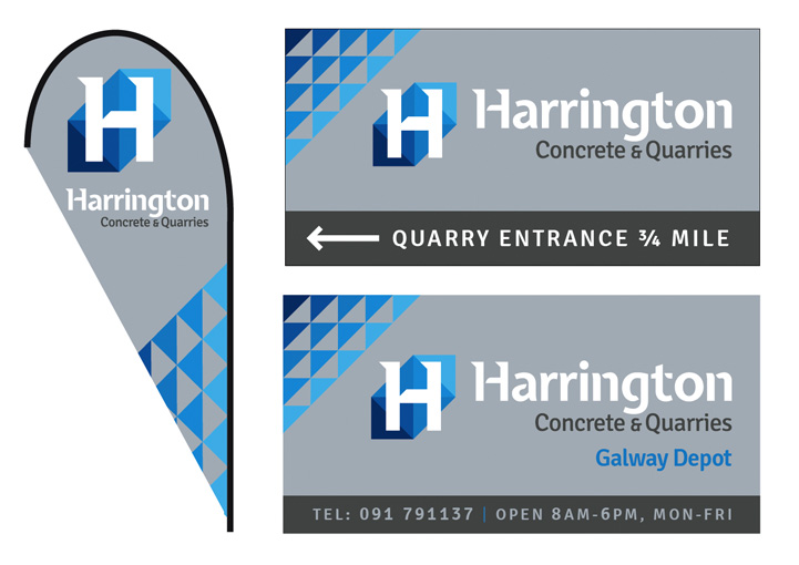Harrington Concrete sign design