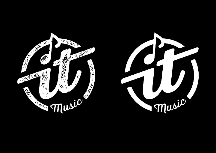 It Music compact logo brand design