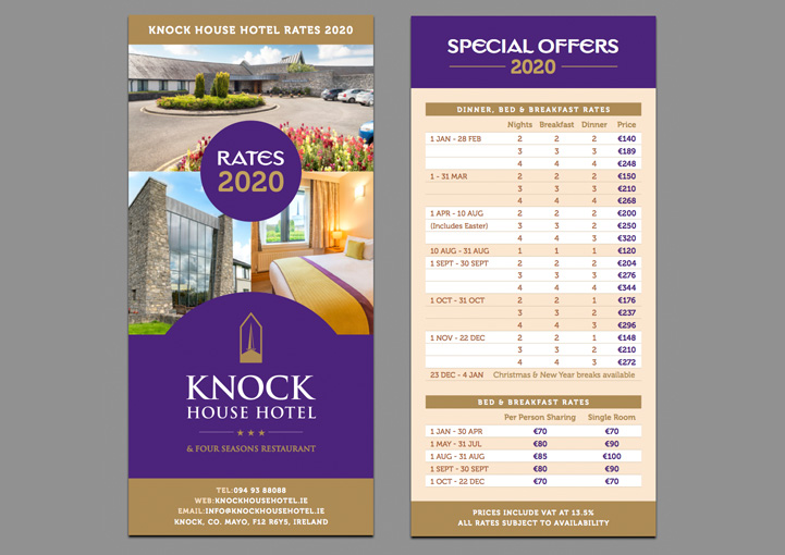 Knock House Hotel flyer design