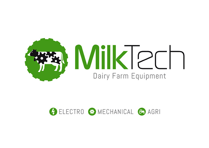 MilkTech logo design alternative layout