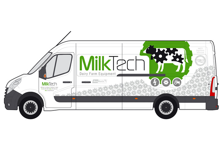 MilkTech vehicle graphics design