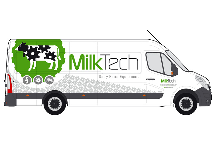 MilkTech fleet graphics design