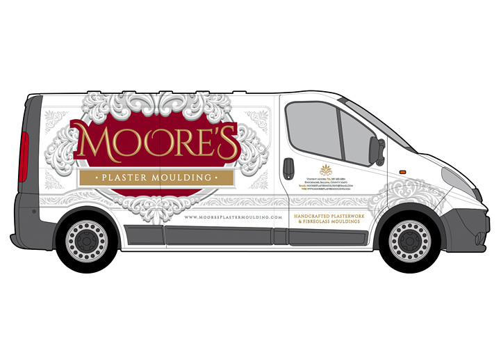 Moore's Plaster Moulding fleet graphics design 3
