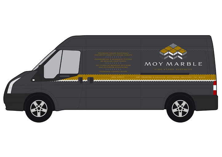 Moy Marble vehicle graphics design