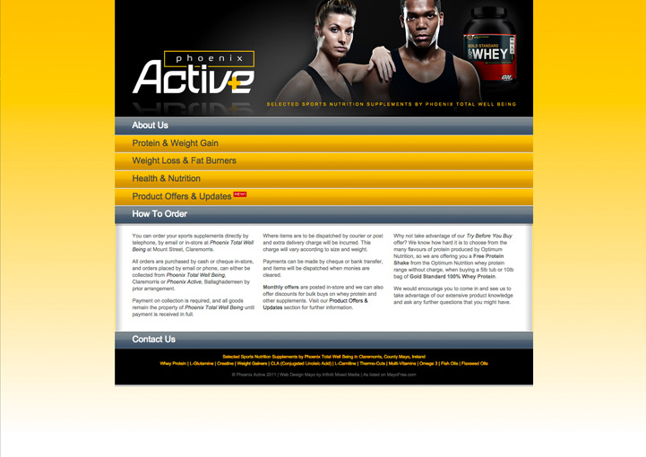 Phoenix Active web page design