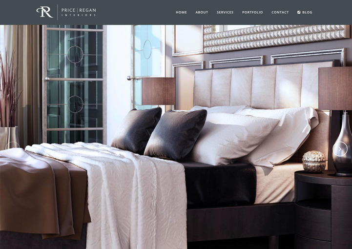 Price Regan Interiors website design