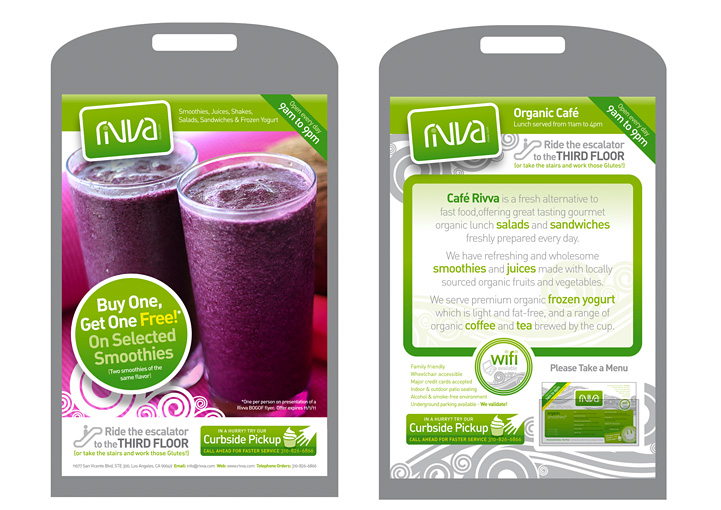 Cafe Rivva Pavement Sign Design Los Angeles