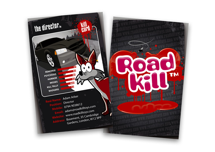 Roadkill Toys business card design
