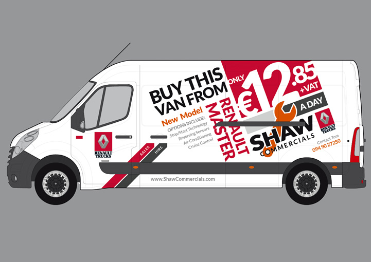 Shaw Commercials vehicle graphics design