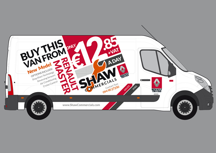 Shaw Commercials fleet graphics design
