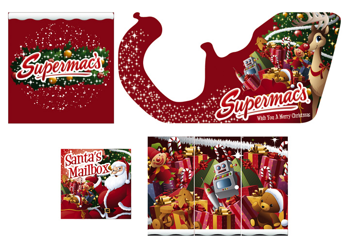 Supermac's Santa's Sleigh Display Ballindine