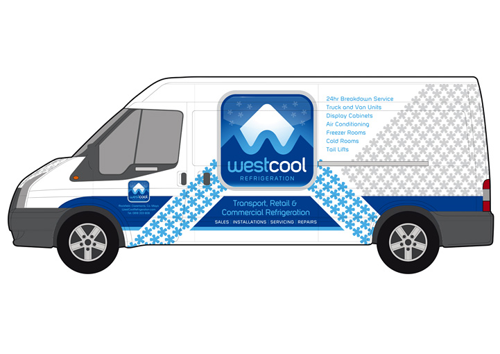 Westcool Refrigeration vehicle graphics design