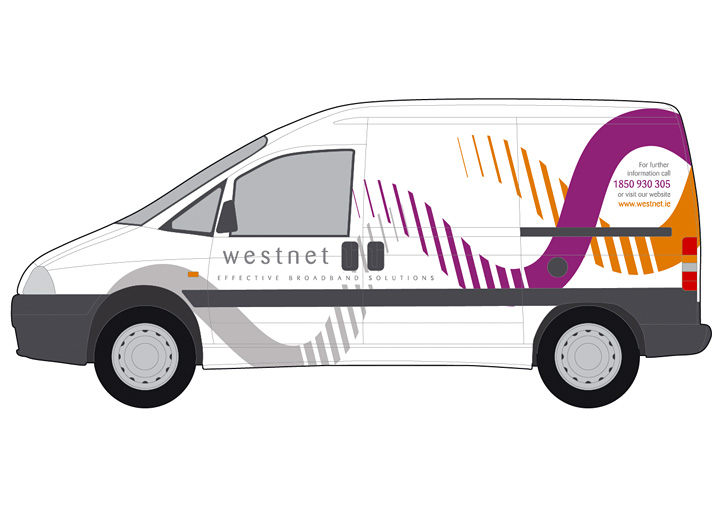 WestNet Broadband van wrap design