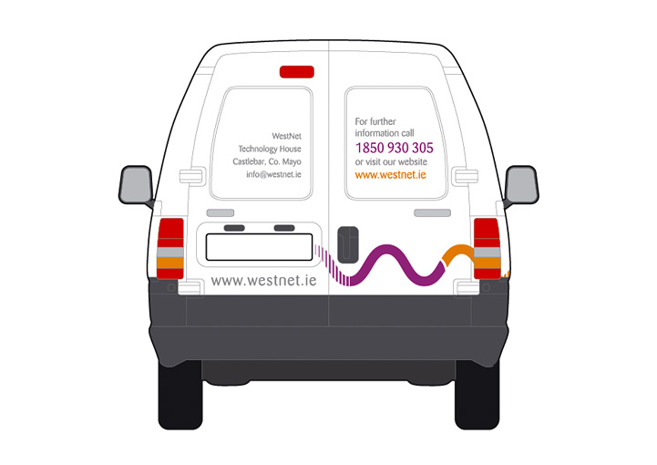 WestNet Broadband fleet graphics design
