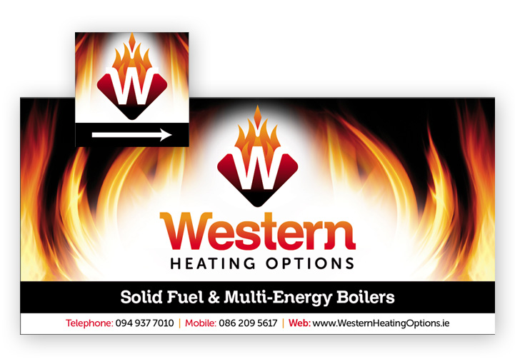 Western Heating Options sign design