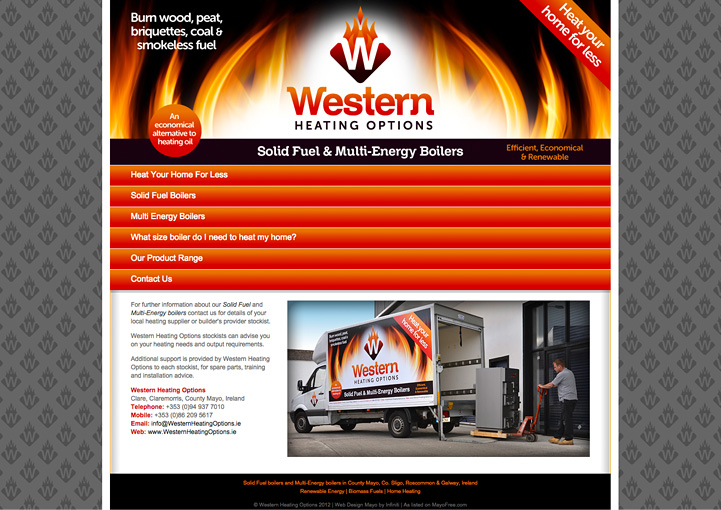 Western Heating Options web design