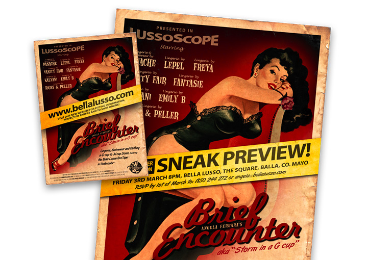 Bella Lusso launch poster and flyer