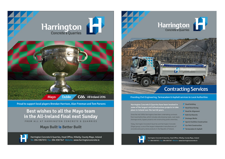 Harrington Concrete Advertising Design Kilkelly