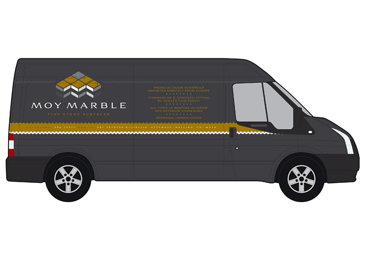 Moy Marble fleet graphics design