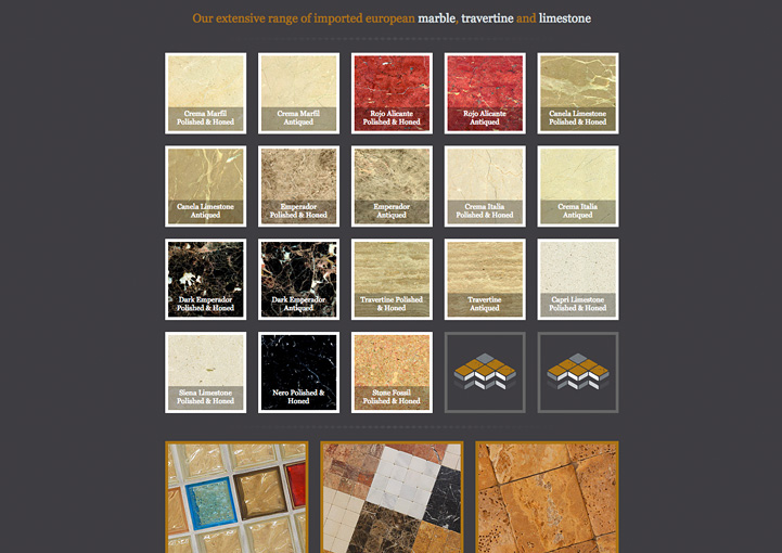 Moy Marble web design