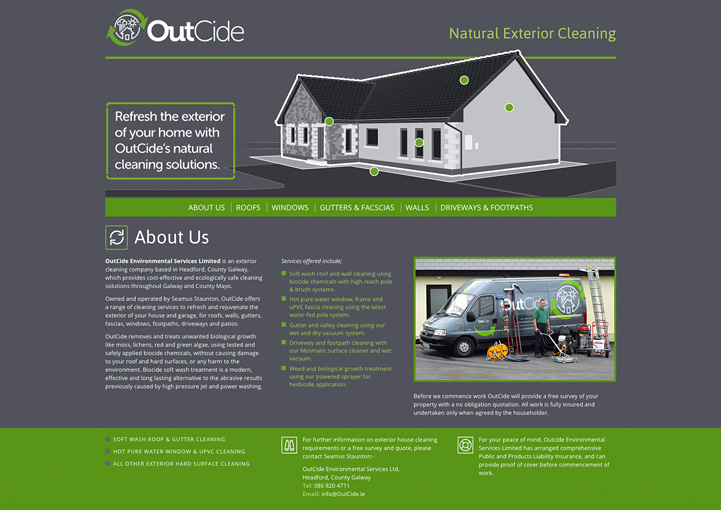 OutCide website design