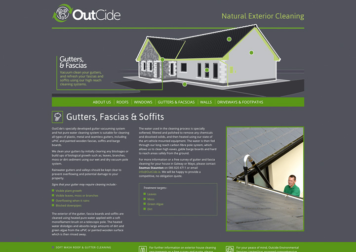 OutCide web site design