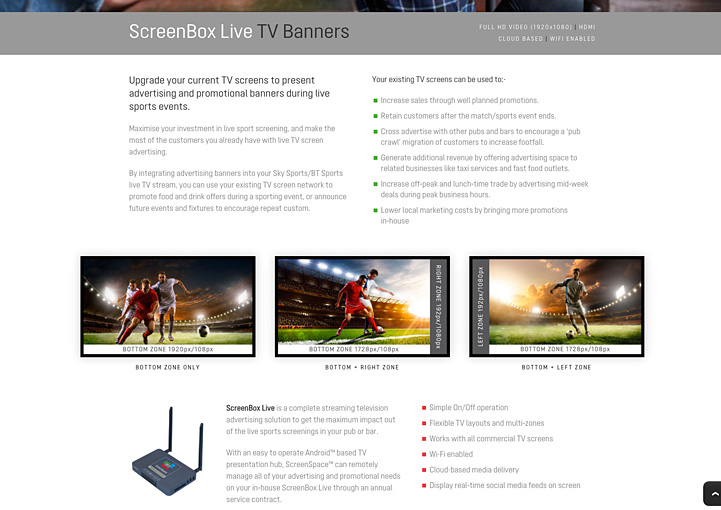 ScreenSpace web presence design