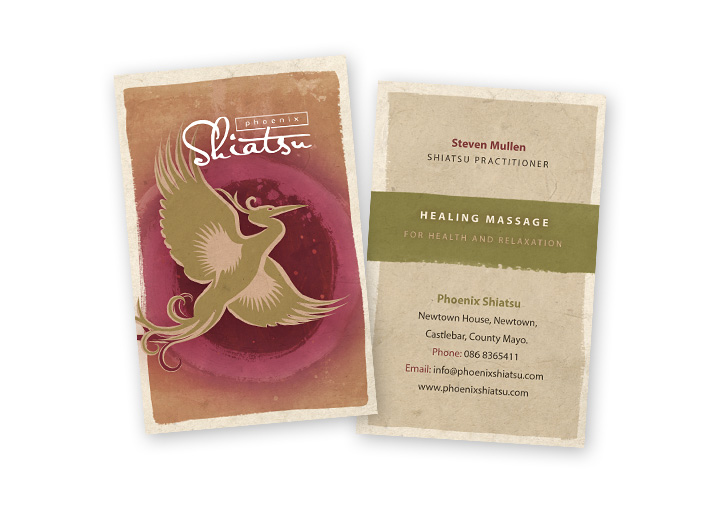 Phoenix Shiatsu business card design